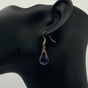 Teardrop Glass Crystal Earrings